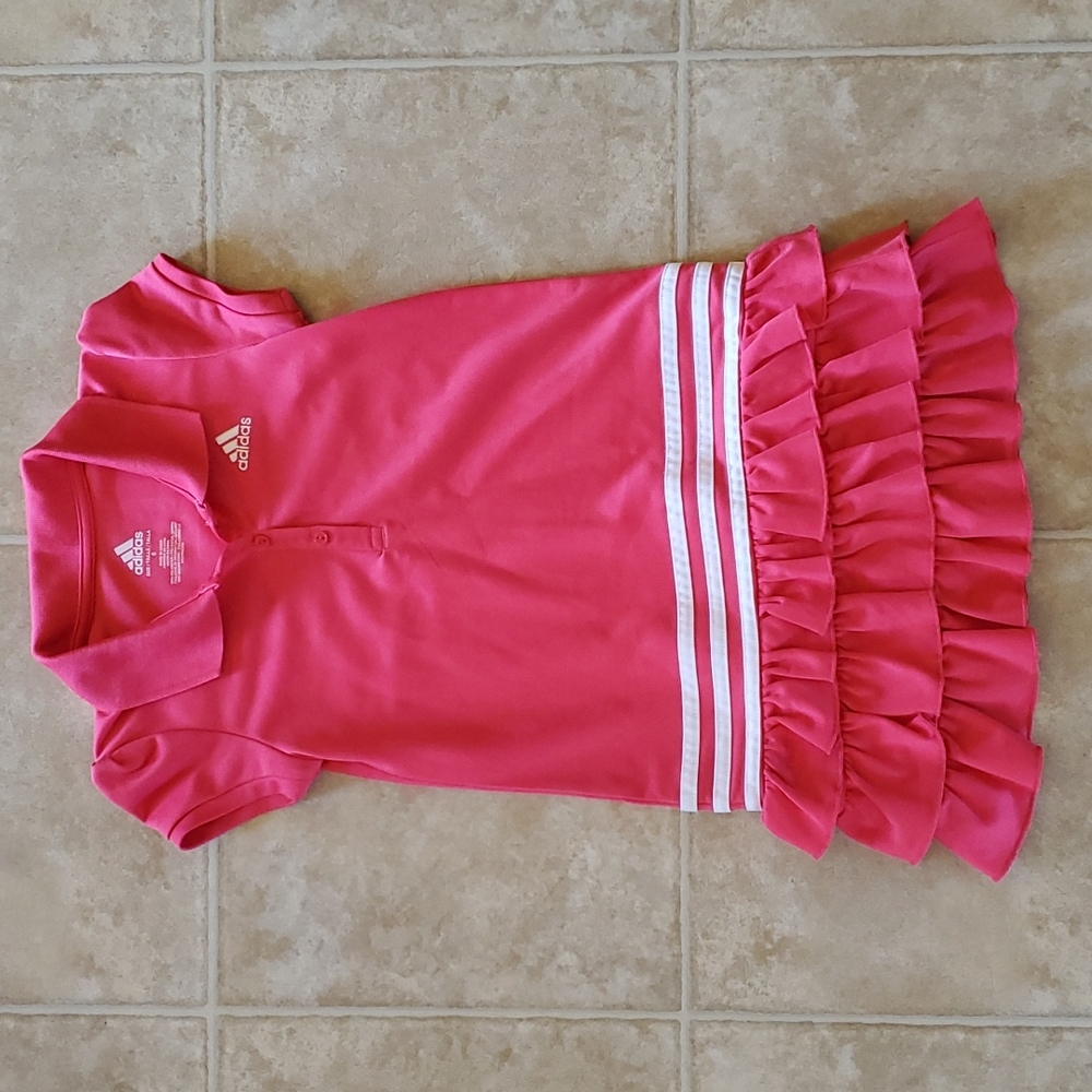 Girls Adidas pink dress
